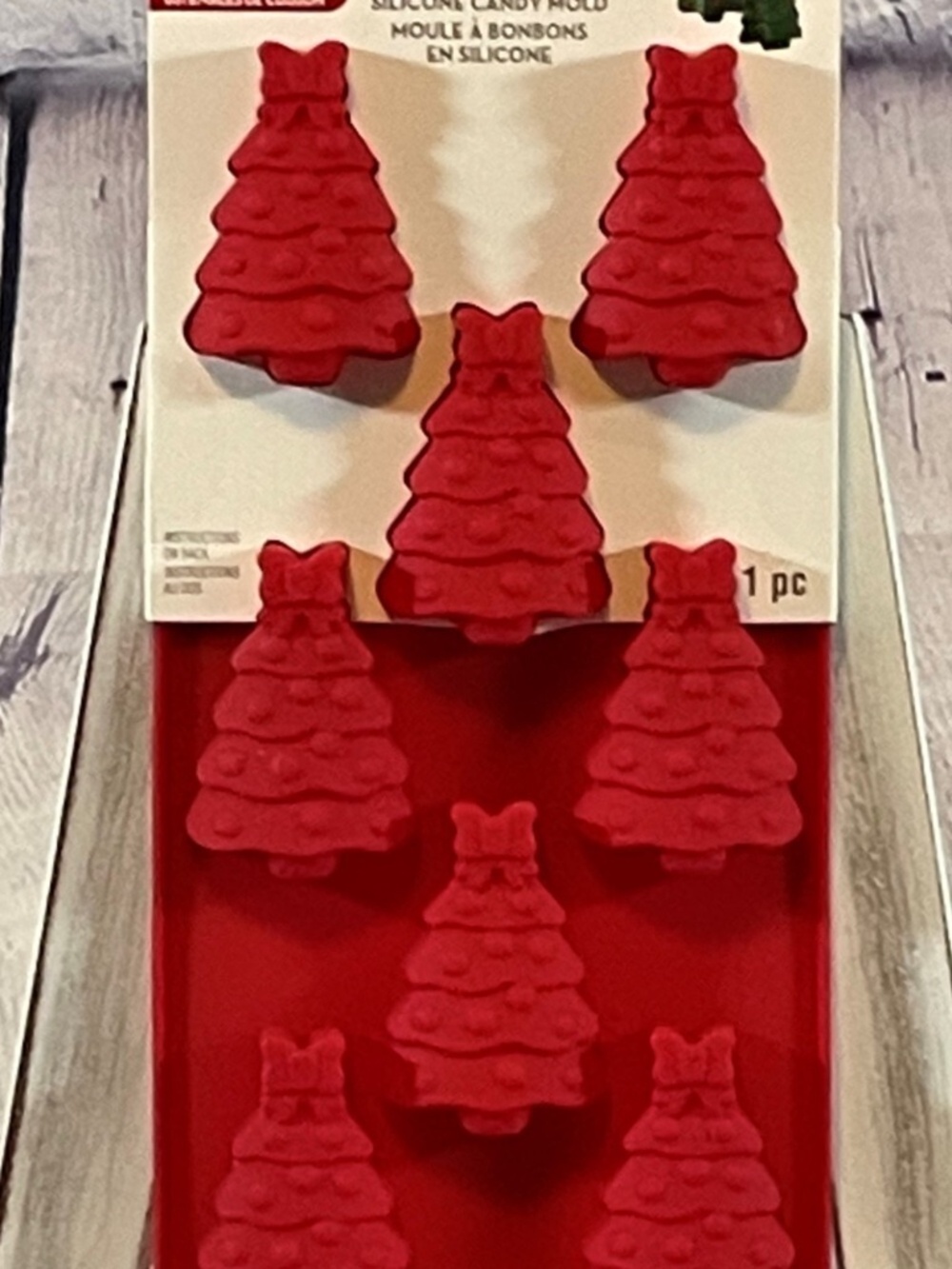 Holiday Silicone Shaped Candy Mold Chocolate Treat Butter Christmas Trees NEW